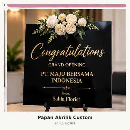 Papan Bunga Akrilik Bogor Kota